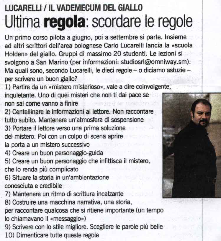 Carlo Lucarelli su carta